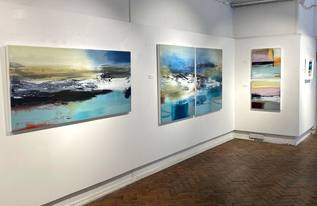 abstract painting exhibition, St Ives , Cornwall, 