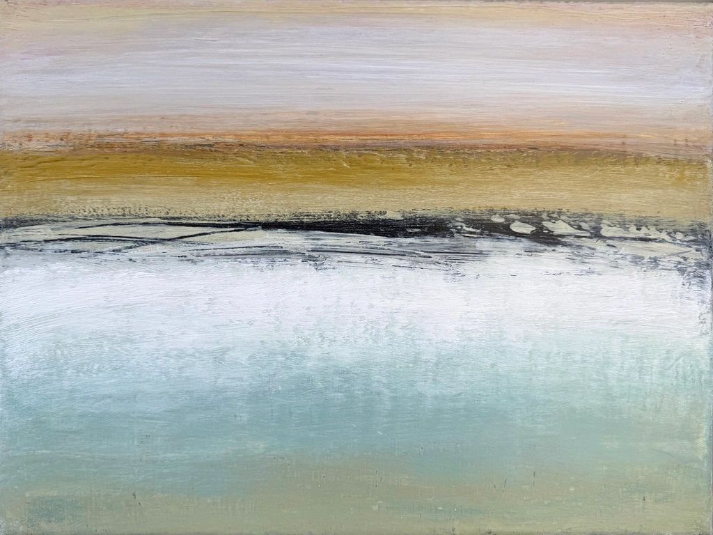a small subtle seascape with horizon line