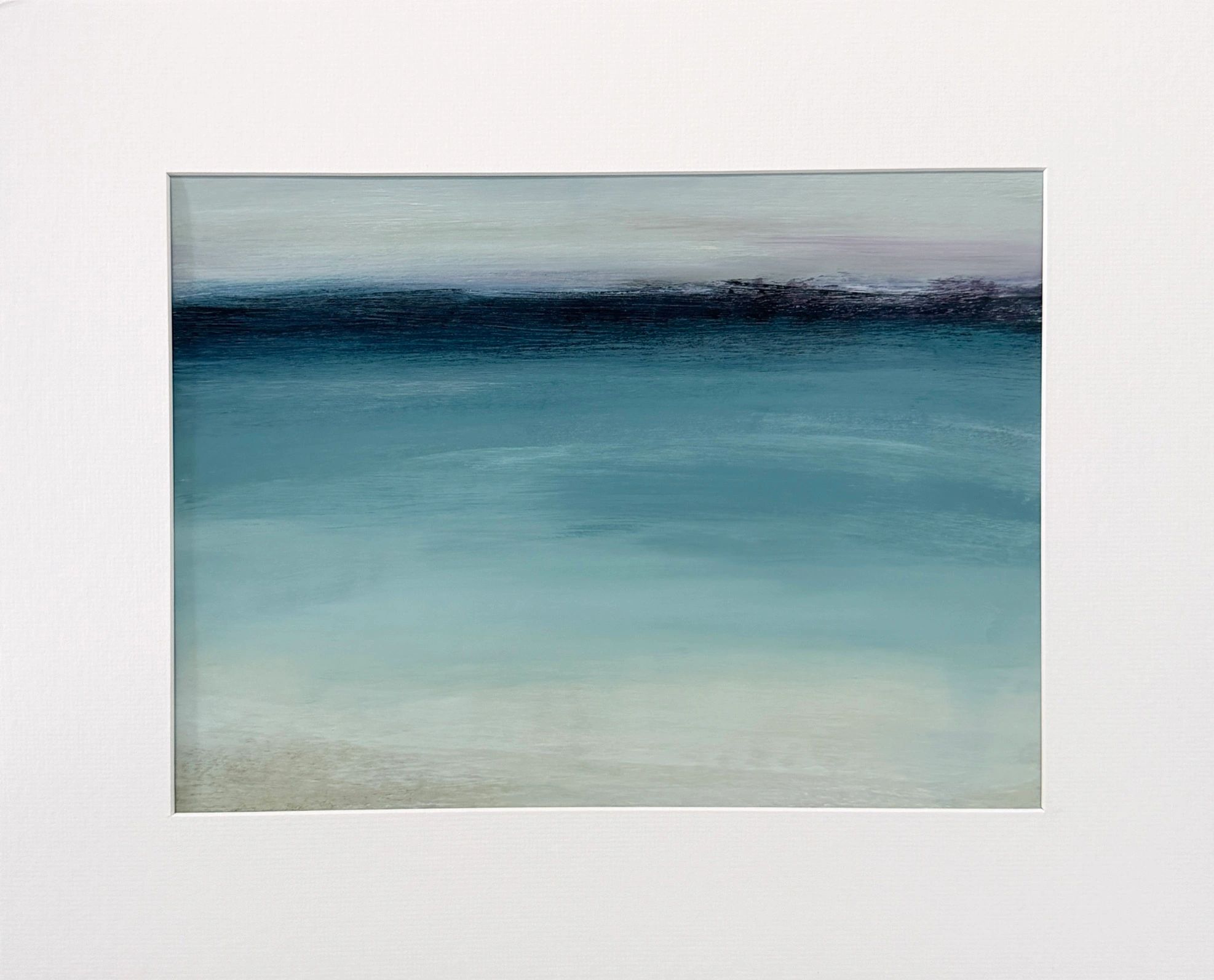an atmospheric painting of the sea, St ives unique colours