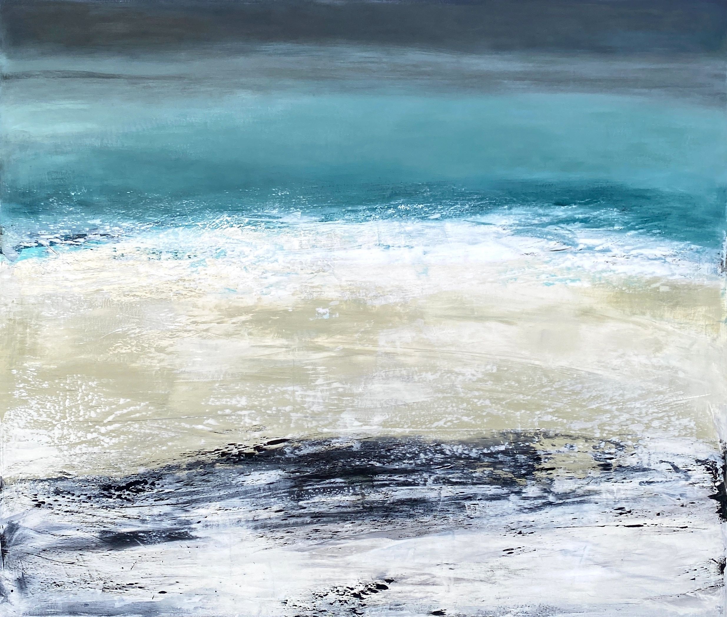 Large scale painting of the sea, immersive seascape, capturing the energy and the colours of being b