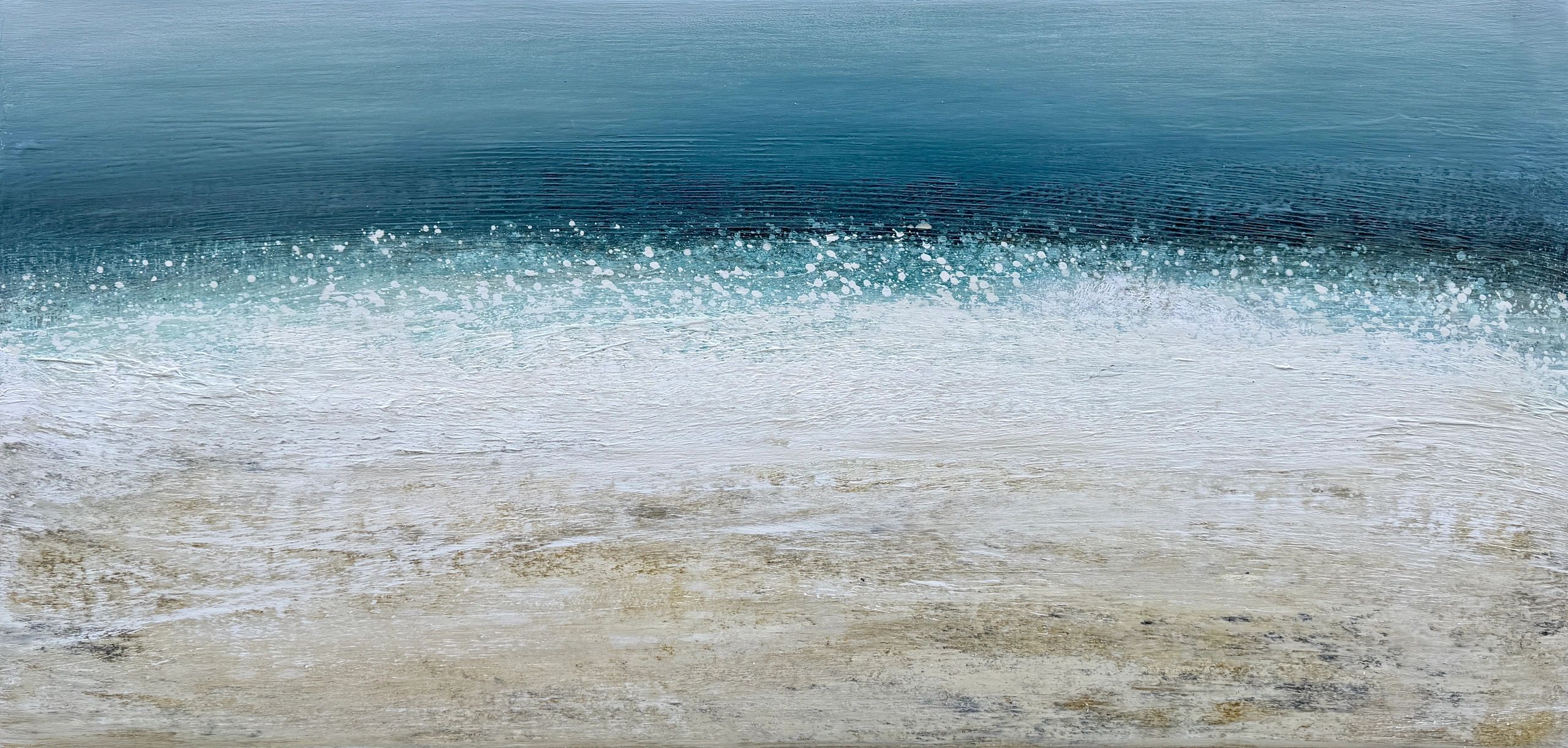painting of the sea, spray