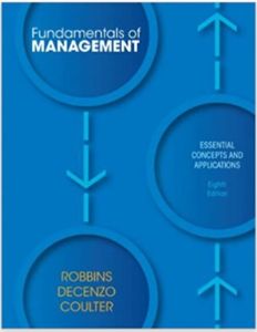 Cover of a management book by Robbins, DeCenzo, and Coulter.