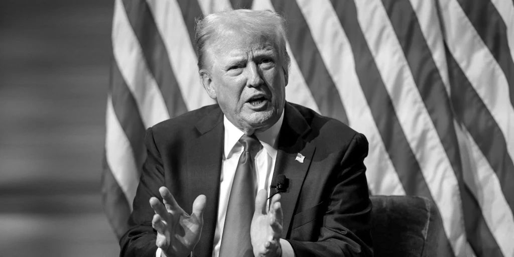 Donald Trump speaking passionately.