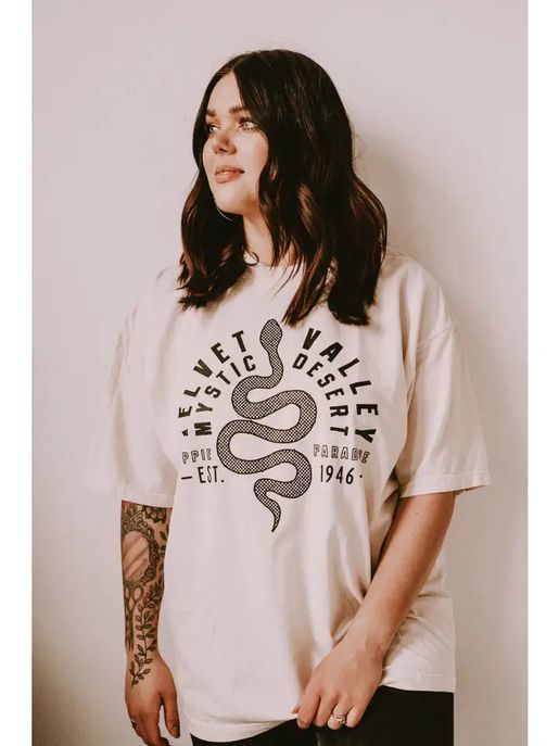 Velvet Valley Western Boho Graphic Tee - Ivory-medium