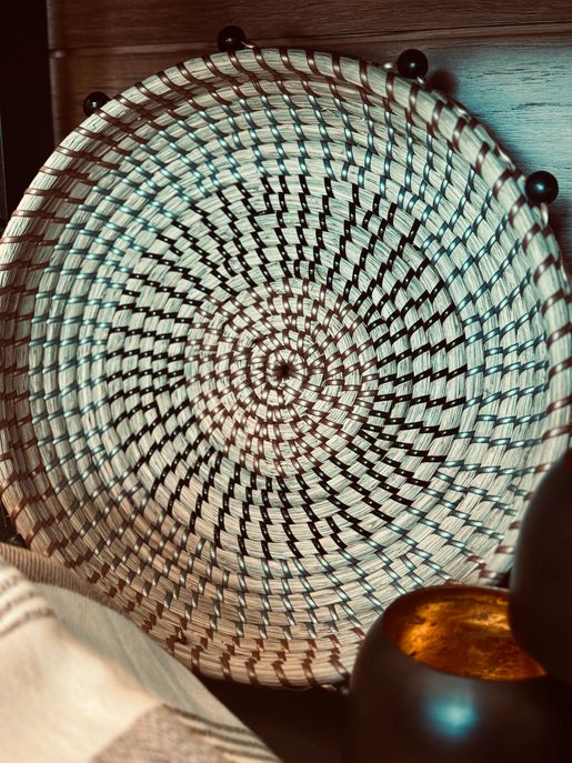 Boho round basket