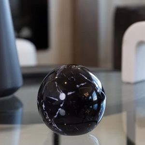 Neva Black Marble Vase
