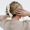 Haven Hair Bow Claw Clip - Cream