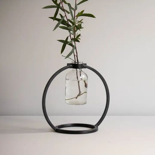 Auden Farmhouse Black & Metal Bud Vase