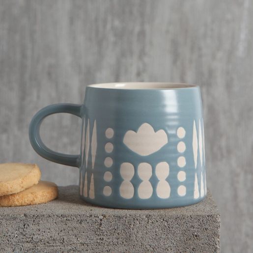 Collage Imprint Stoneware Mug  - Image 2