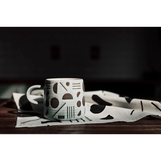 Domino Imprint Stoneware Mugs - Image 4