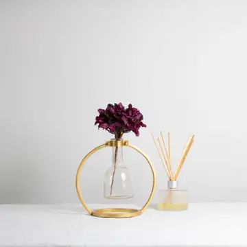 Brass Capstone Floating Bud Vase