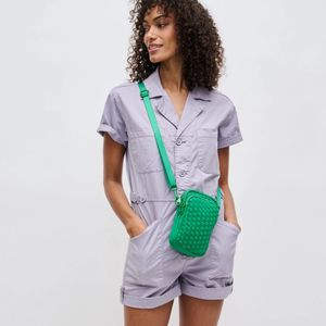Kelly Green | Divide & Conquer | Woven Neoprene Crossbody
