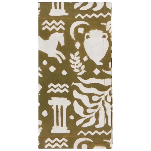 Olympus Block Print Napkins Set of 4 - Image 3