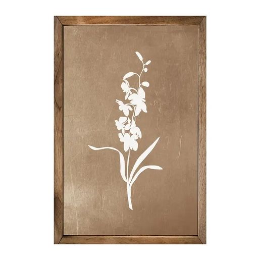 Brown Floral Framed Print