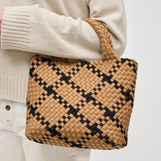 Sky's the Limit - Sand Black Small Woven Neoprene Crossbody - Image 6