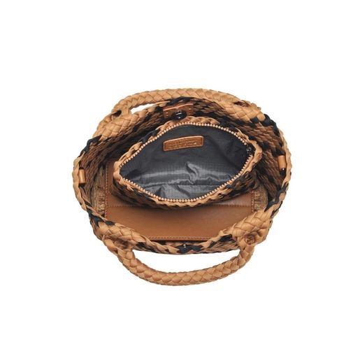 Sky's the Limit - Sand Black Small Woven Neoprene Crossbody - Image 3
