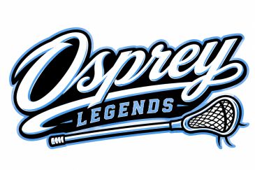 Osprey Legends lacrosse logo with a stick.
