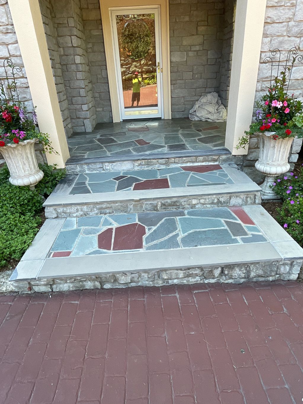 Stone Porch In Need Of Repair