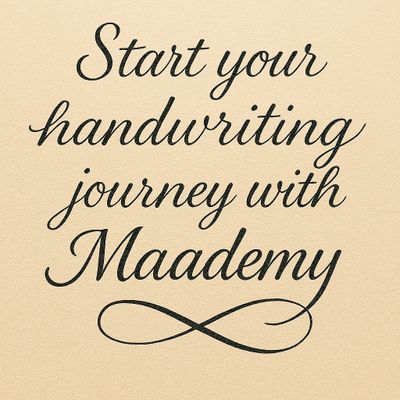 Elegant calligraphy promotes starting handwriting journey with Maademy.