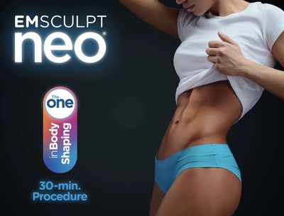Emsculpt Neo the way to loose fat and gain muscle in a 1/2 hour treatment.