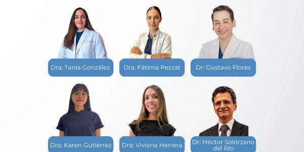 Seis profesionales de la salud posando para una foto.