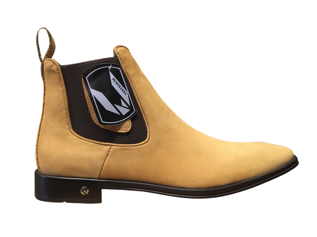 VESTIGIUM Chelsea Short Boot Nubuck Leather Leather Sole