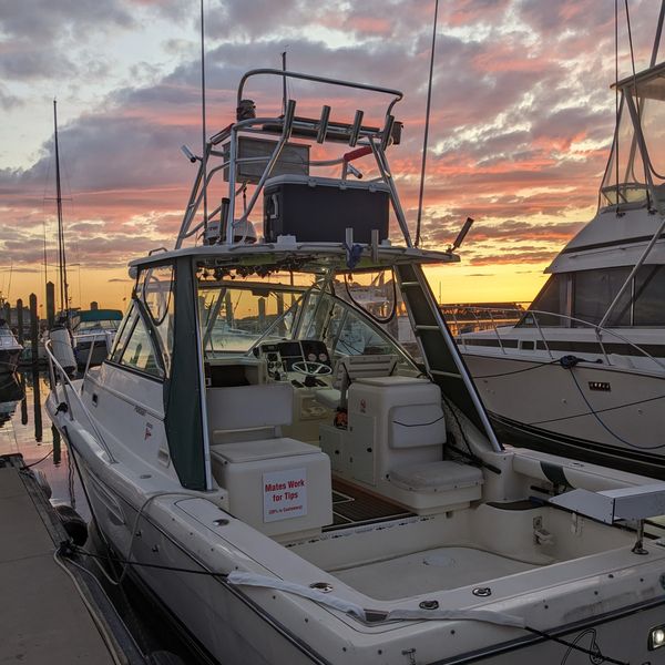 Fishing Boat in Virginia beach at sunset