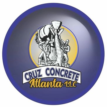 Logo of Cruz Concrete Atlanta LLC featuring workers and concrete machinery.
