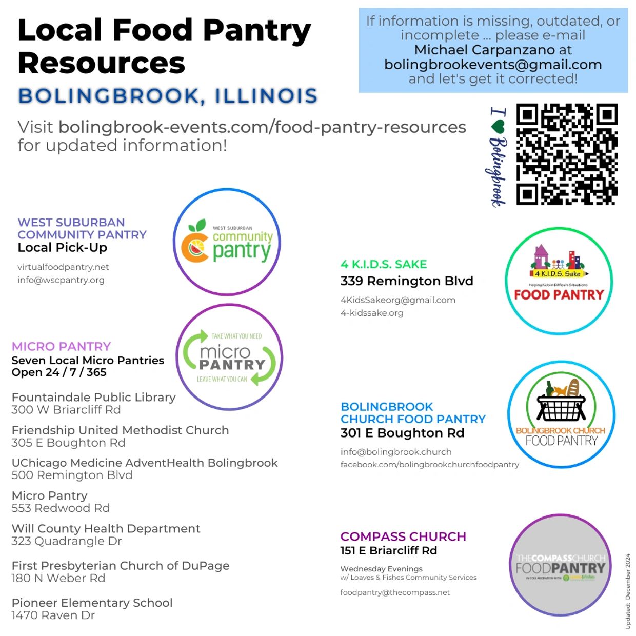 Food Pantry Bolingbrook, Illinois