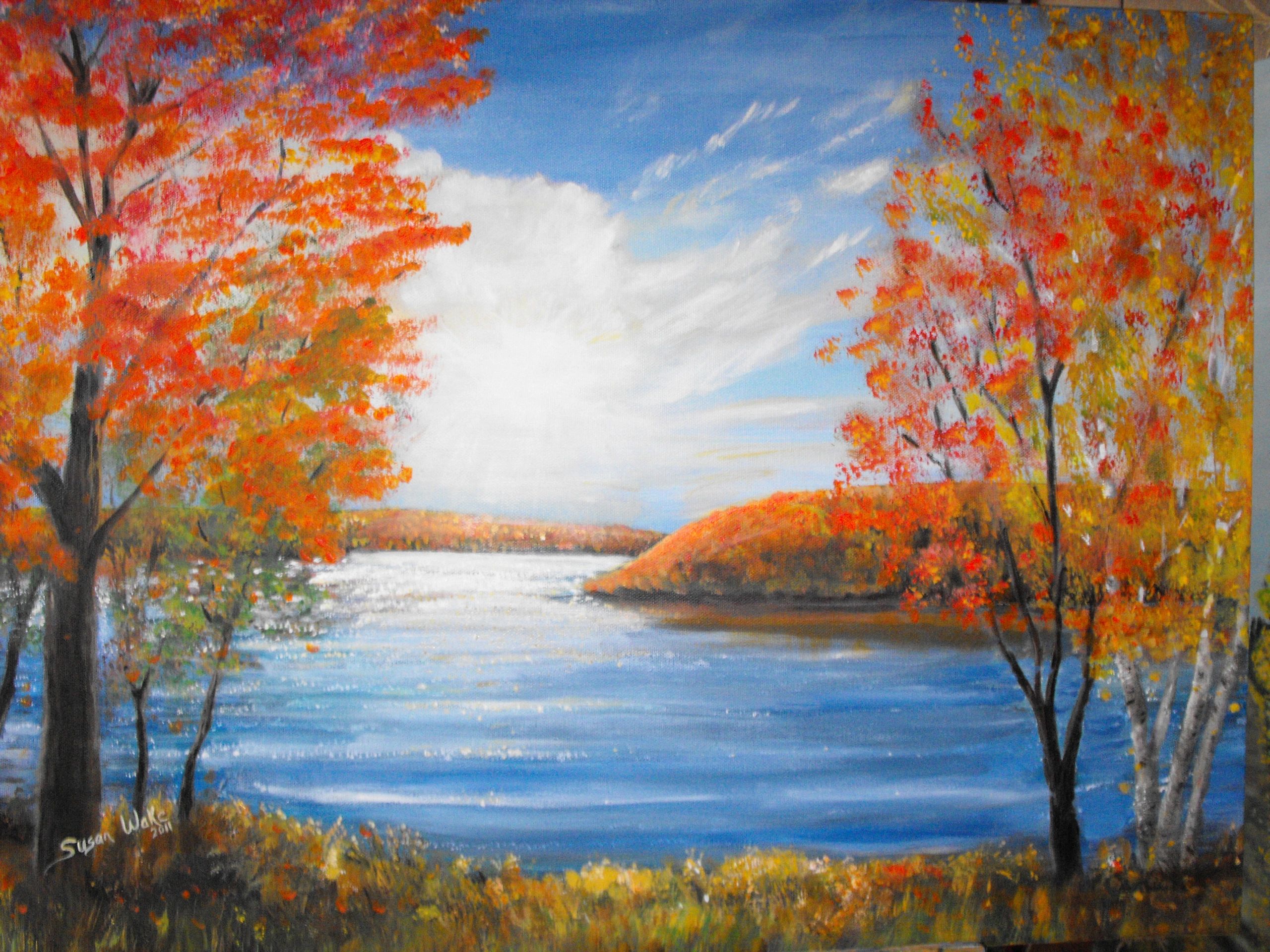 Commission Painting - Keuka Lake in Autumn
