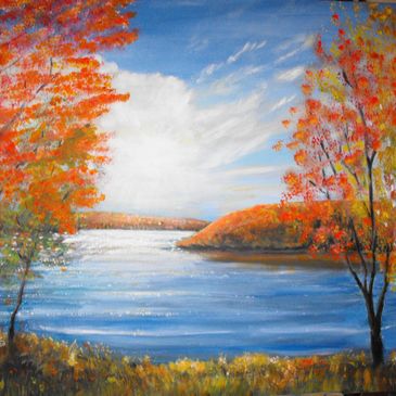 Commission - Painting of Keuka Lake by Susan Wake Artist