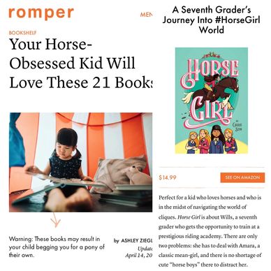 Romper's Best Horse Books for Children HORSE GIRL book by Carrie Seim. 