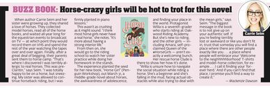 The New York Post buzz book: Horse Girl Book by Carrie Seim 