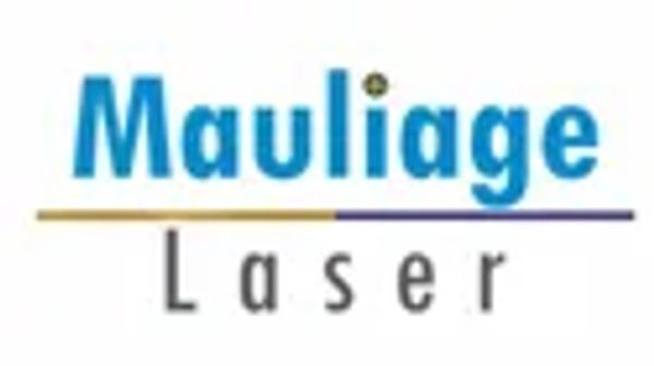 Logo of Mauliage Laser with blue and black text.