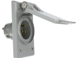 Flanged Male Power Inlet Receptacle