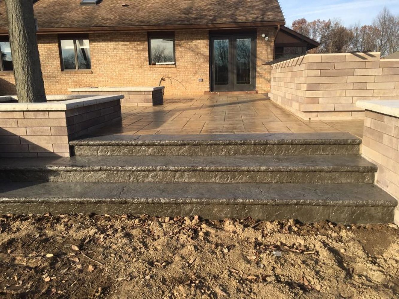 Decorative concrete steps