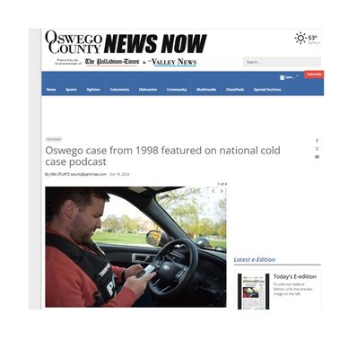 APB Cold Case podcast story about Marla Ware featured in the Palladium-Times in Oswego, NY. 