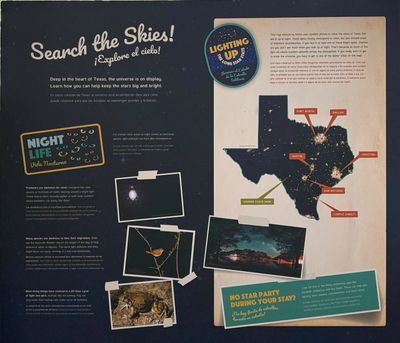 A new dark skies sign is available at the Garner State Park Visitor Center