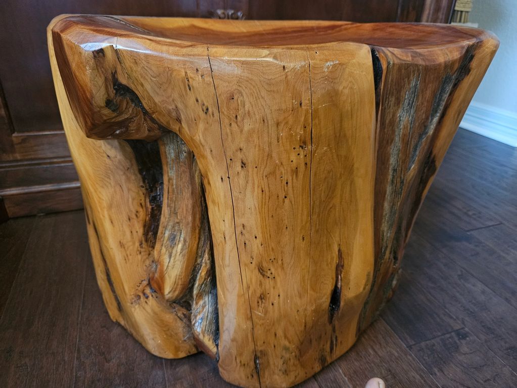Hand Carved Seat from Aromatic Cedar