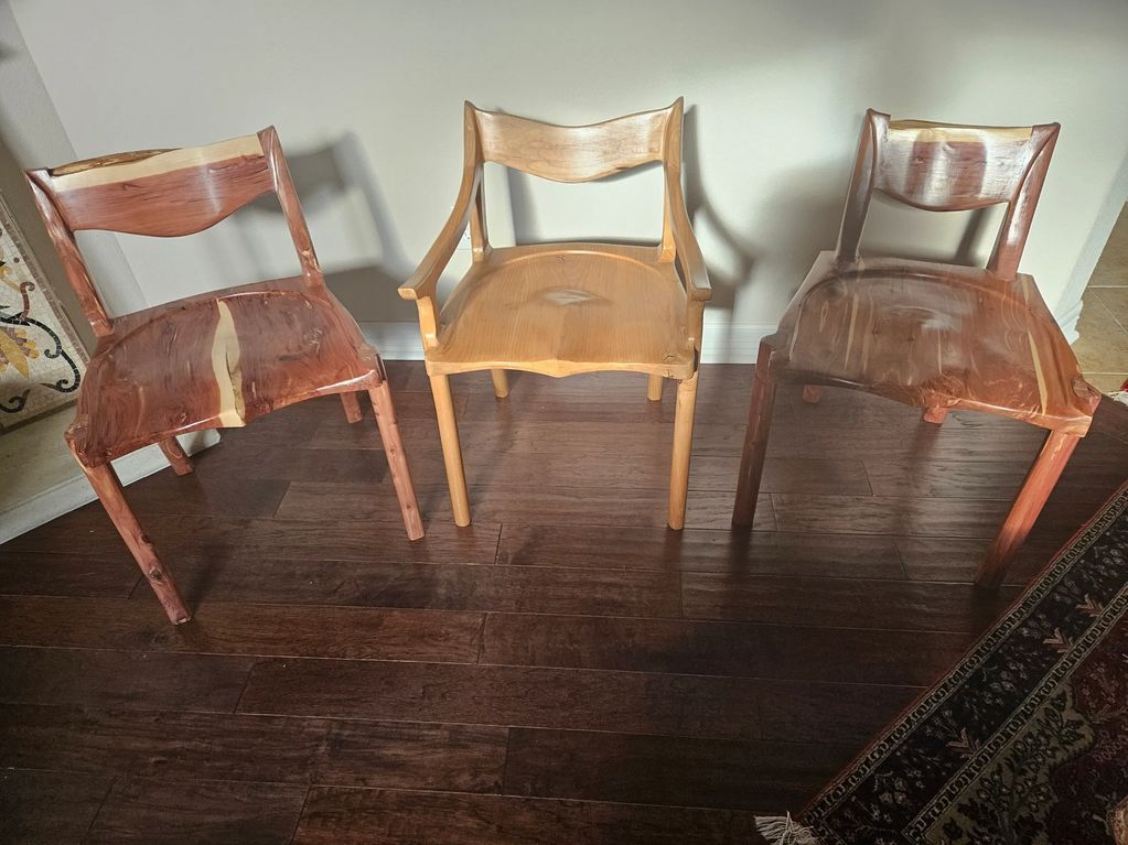 A collection of Maloof-inspired chairs.