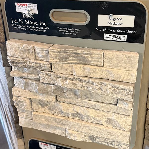 Sample panel of Belgrade Stackcase precast stone veneer by J.&amp; N. Stone, Inc.