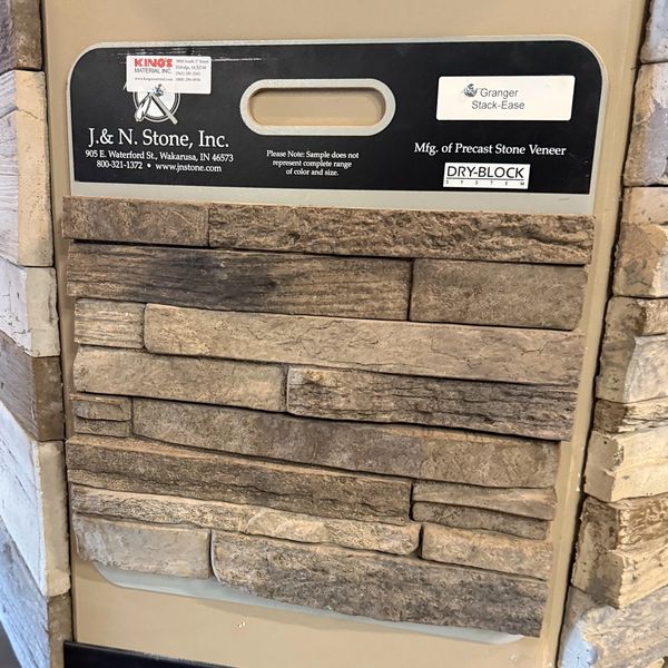 Sample board of precast stone veneer by J.&amp;N. Stone, Inc.