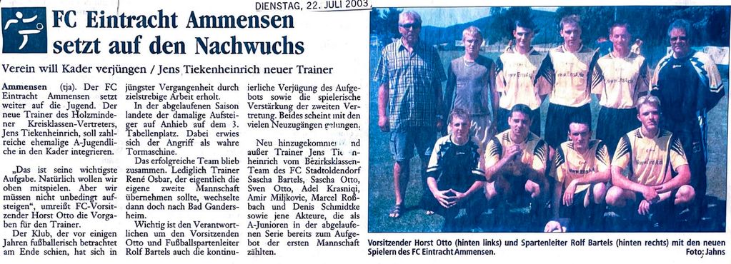 2003_07_22_FC Eintracht Ammensen setzt auf den Nachwuchs