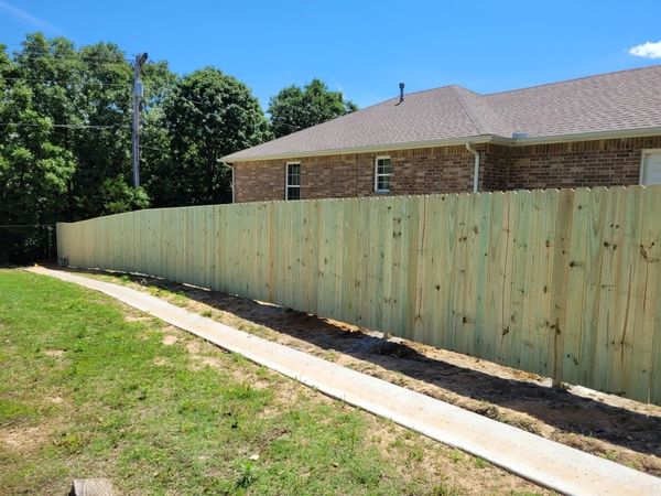 Beautiful privacy fence keeps out prying neighbor eyes! 
