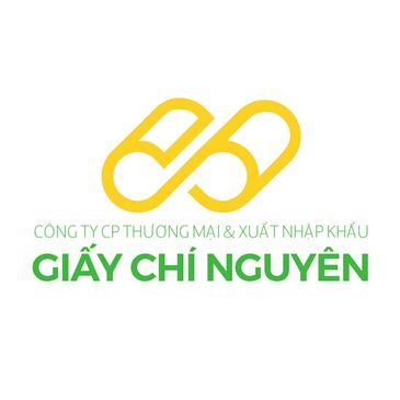 Logo of Giấy Chí Nguyên trading and import-export company with yellow and green colors.