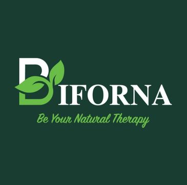 Logo with green leaves symbolizing natural therapy.