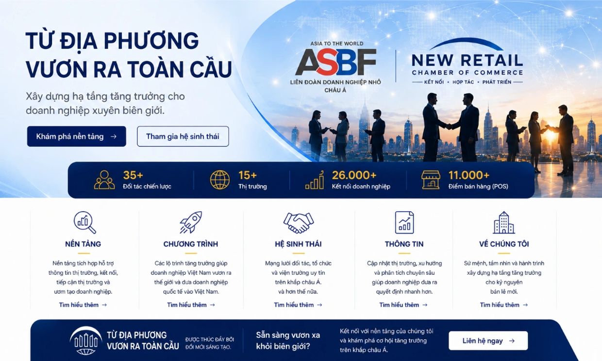 Doanh nghiệp Việt Nam vươn ra toàn cầu với nền tảng và hệ sinh thái kết nối doanh nghiệp.