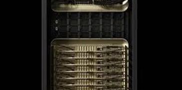 Close-up of a detailed metallic grille or vent.