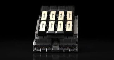 High-tech electronic circuit board with chips.