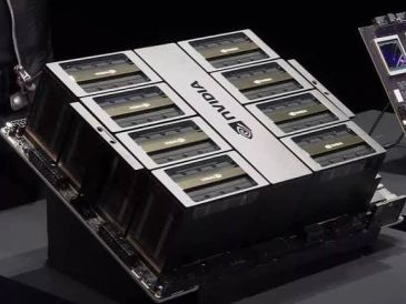 NVIDIA GPU cluster module with multiple GPUs.